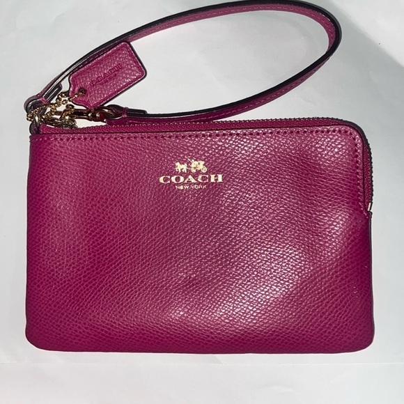 Coach Handbags - Coach Berry Magenta Wristlet Wallet